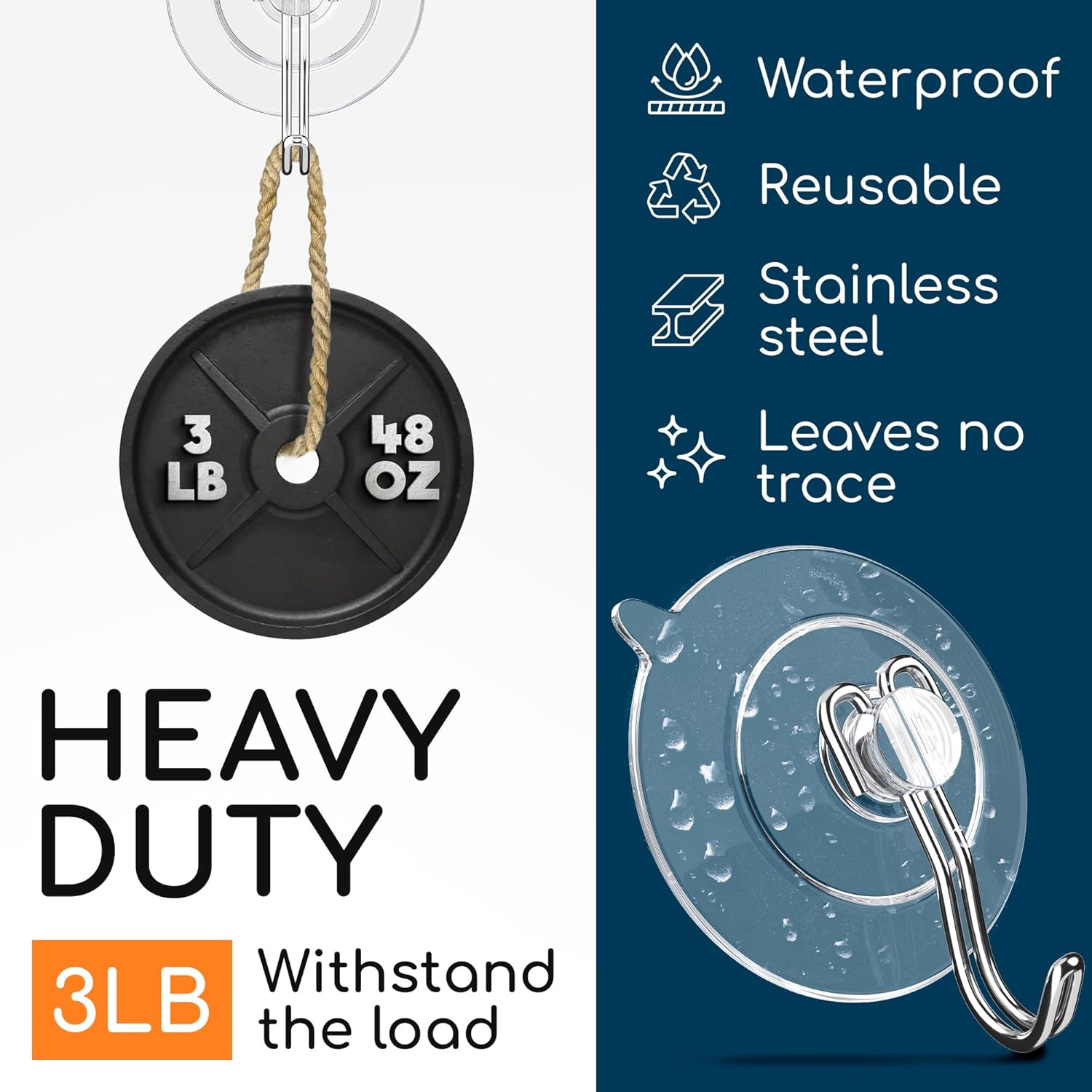 GLUIT Suction Cup Hooks - 14 Pack for Kitchen Bathroom Window Door Shower Wall Use