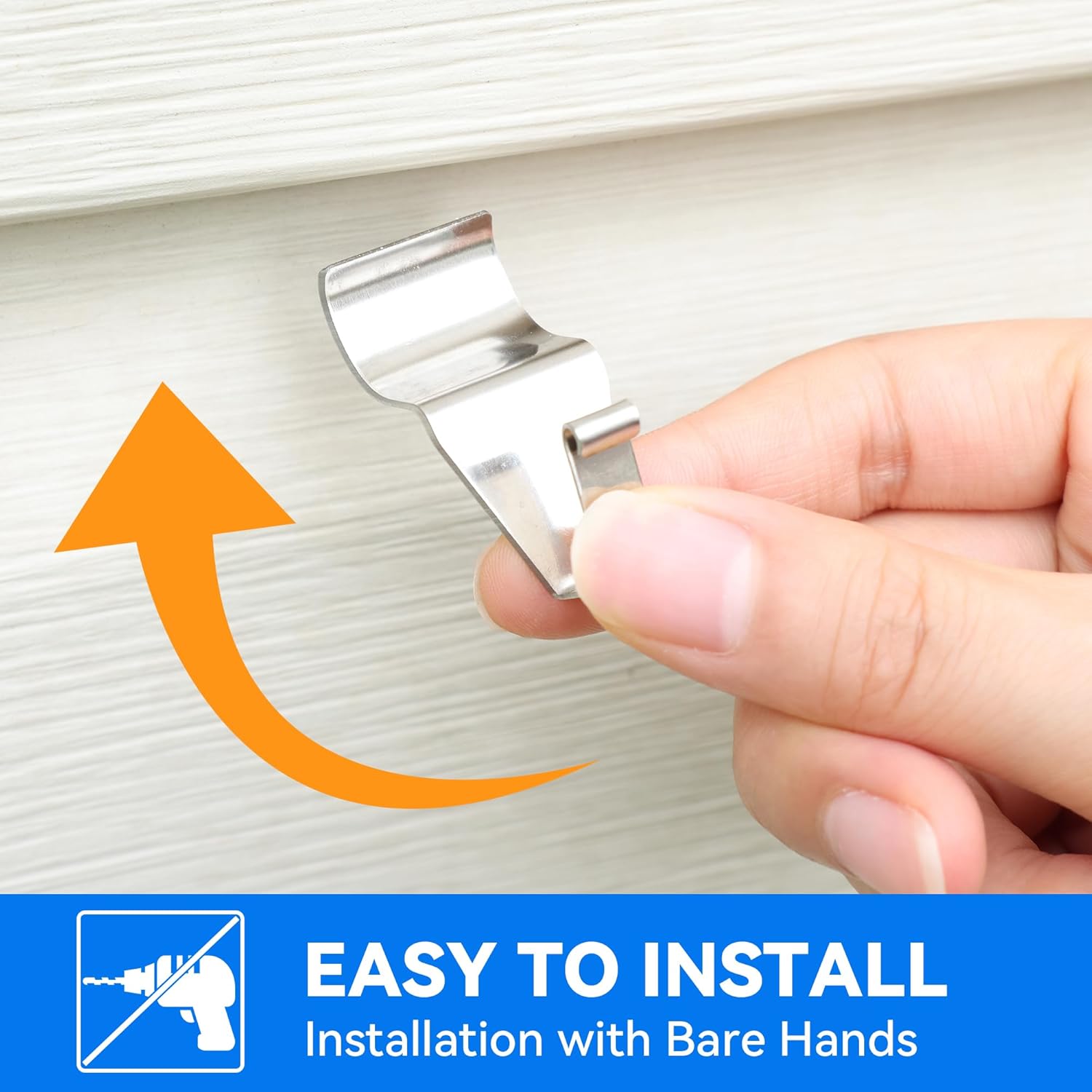 MIUKAA Vinyl Siding Hangers Hooks 8 Pack Sturdy No Hole Hooks for Hanging Outdoor Decorations