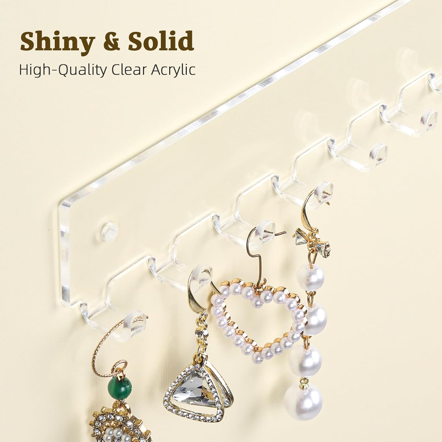 Acrylic Jewelry Holder 2 Pack for Necklaces and Bracelets