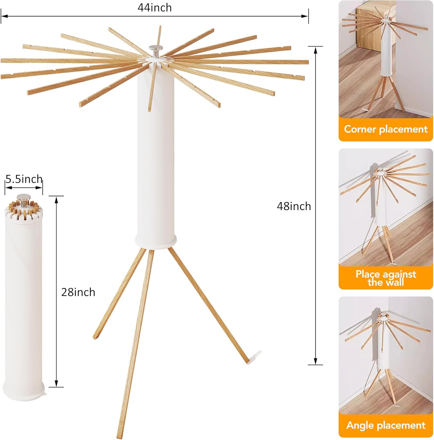 LIENAHU Clothes Drying Rack Tripod Foldable