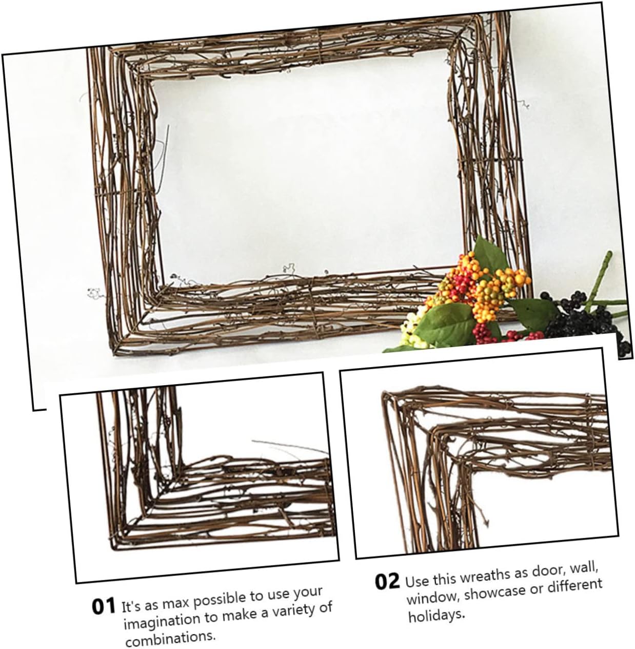 Eco-Friendly Rattan Wreath Hanger Base