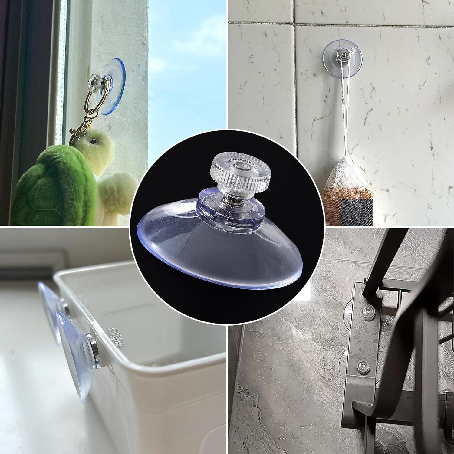 6pcs Clear Suction Cup Glass Pads for Window Decor
