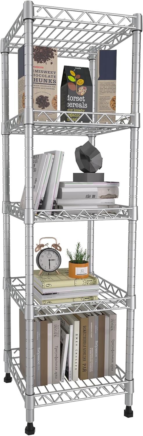 GIOTORENT 5 Tier Standing Metal Shelving Unit