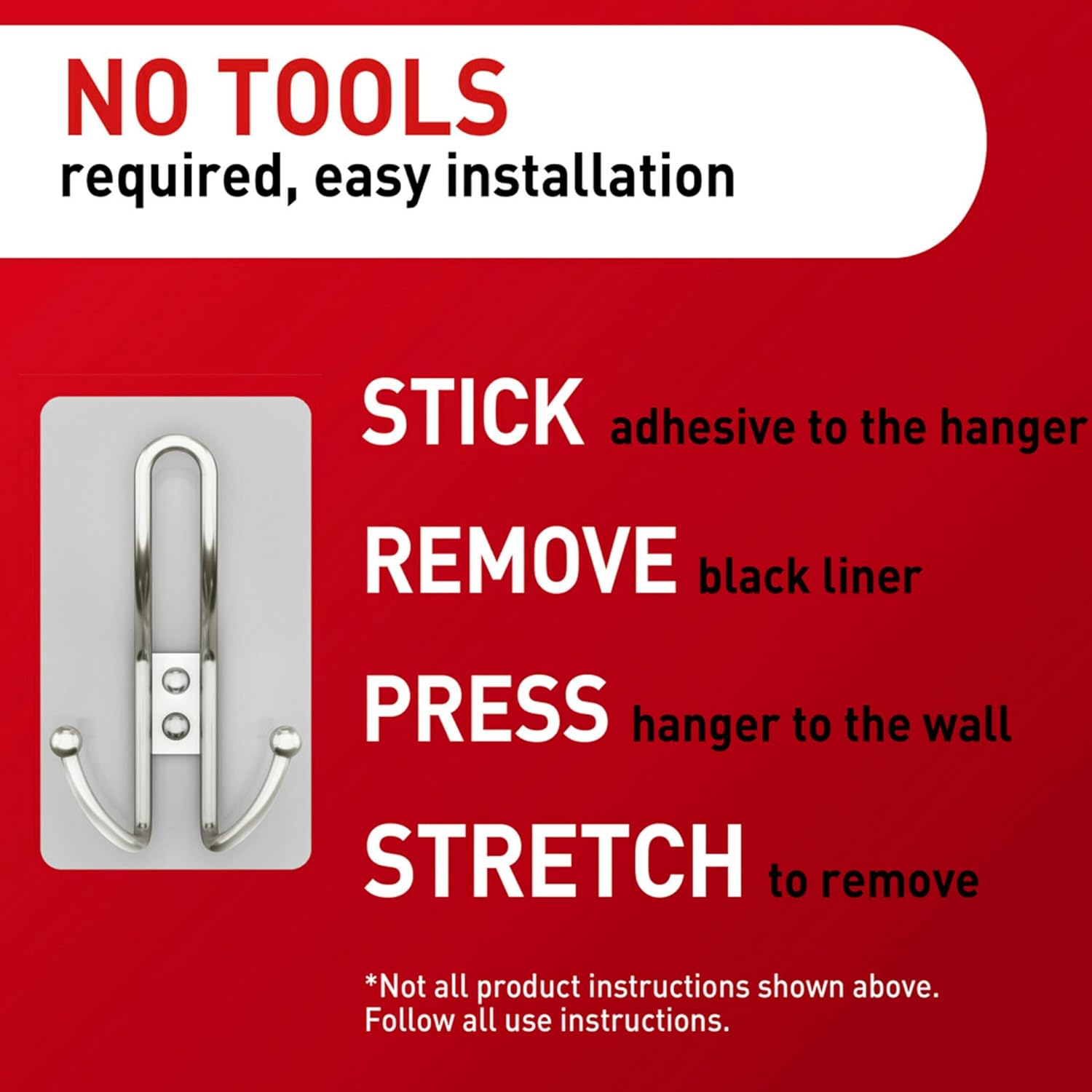 Command X-Large Satin Nickel Triple Hook No Tools Wall Mount