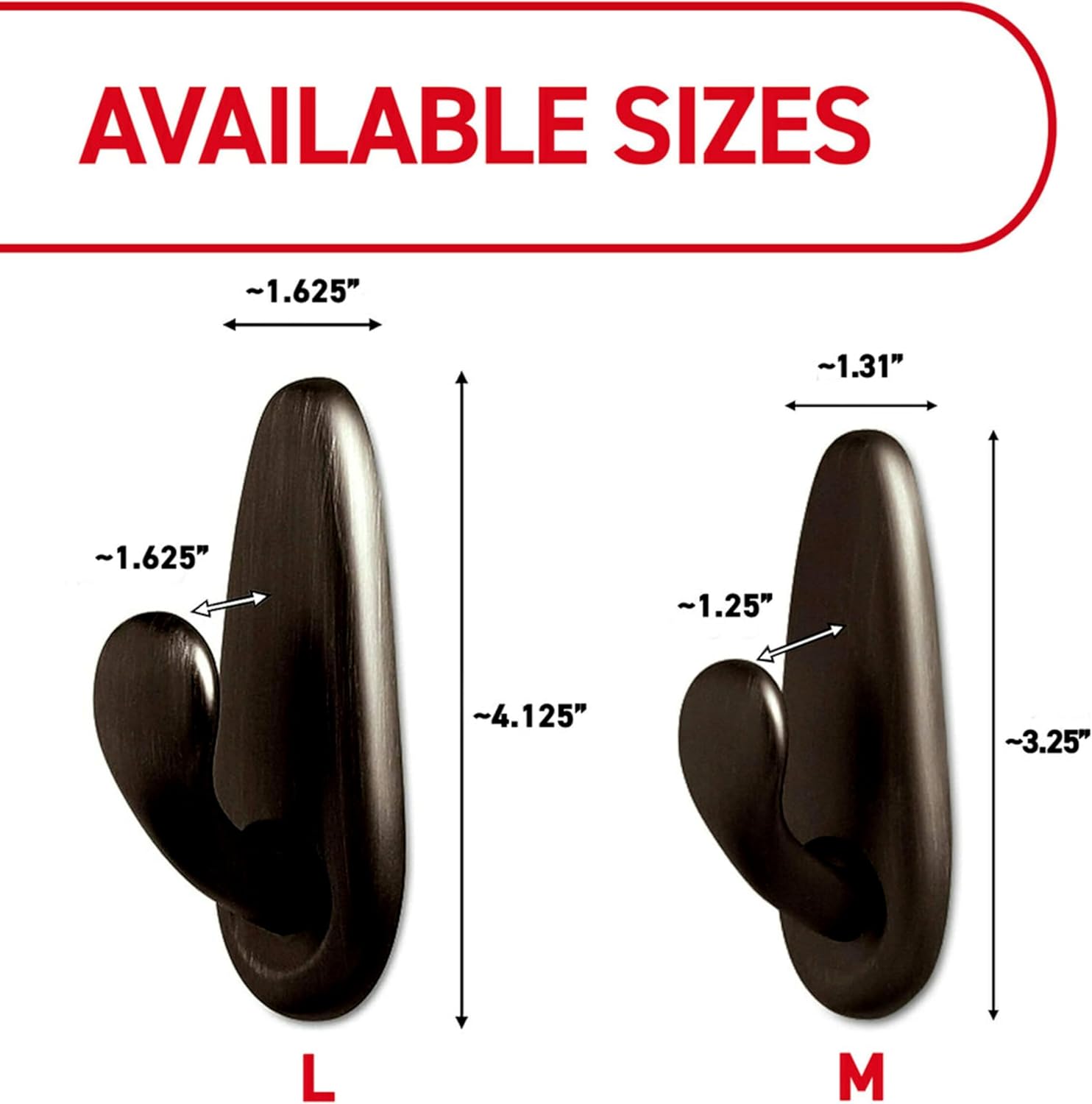 Command Medium Oil Rubbed Bronze Wall Hooks 2-Pack