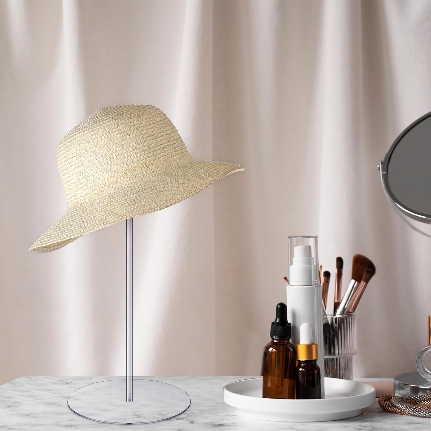4 Pcs Clear Acrylic Hat Stand Display Rack