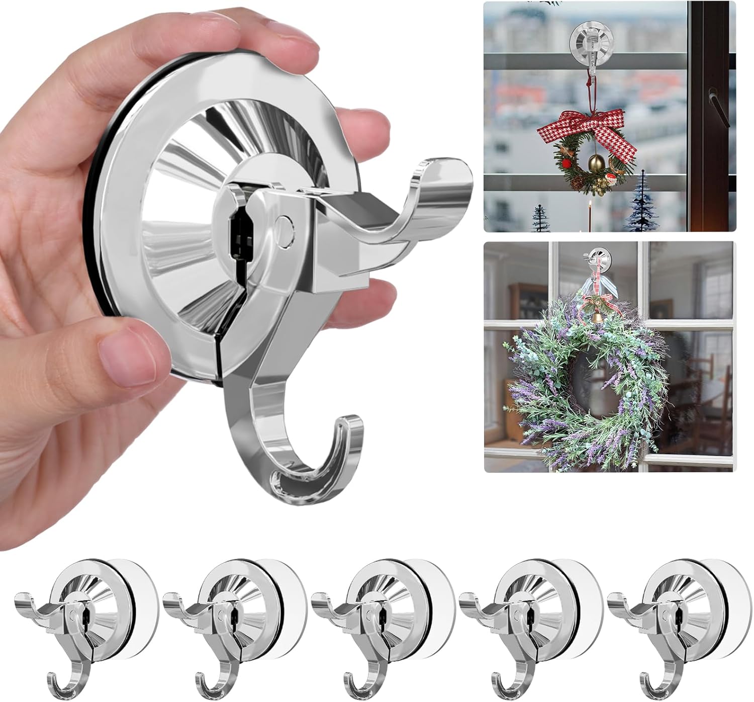 Antimbee Suction Hooks 5 Pack Reusable Hangers