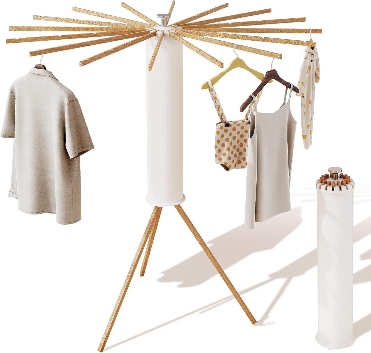 LIENAHU Clothes Drying Rack Tripod Foldable
