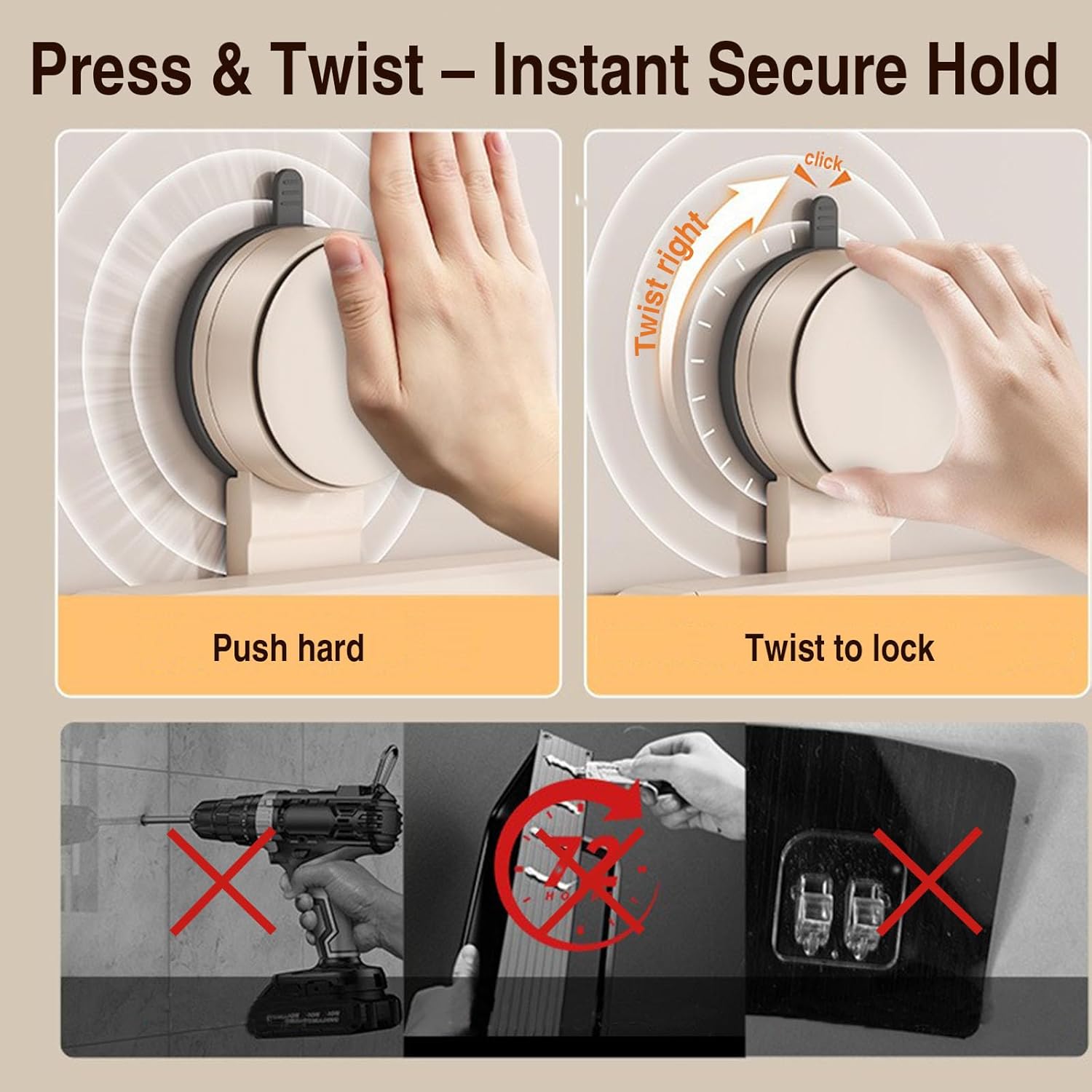 2Pack Suction Cup Corner Shelf No Drill Wall Mounted Organizer