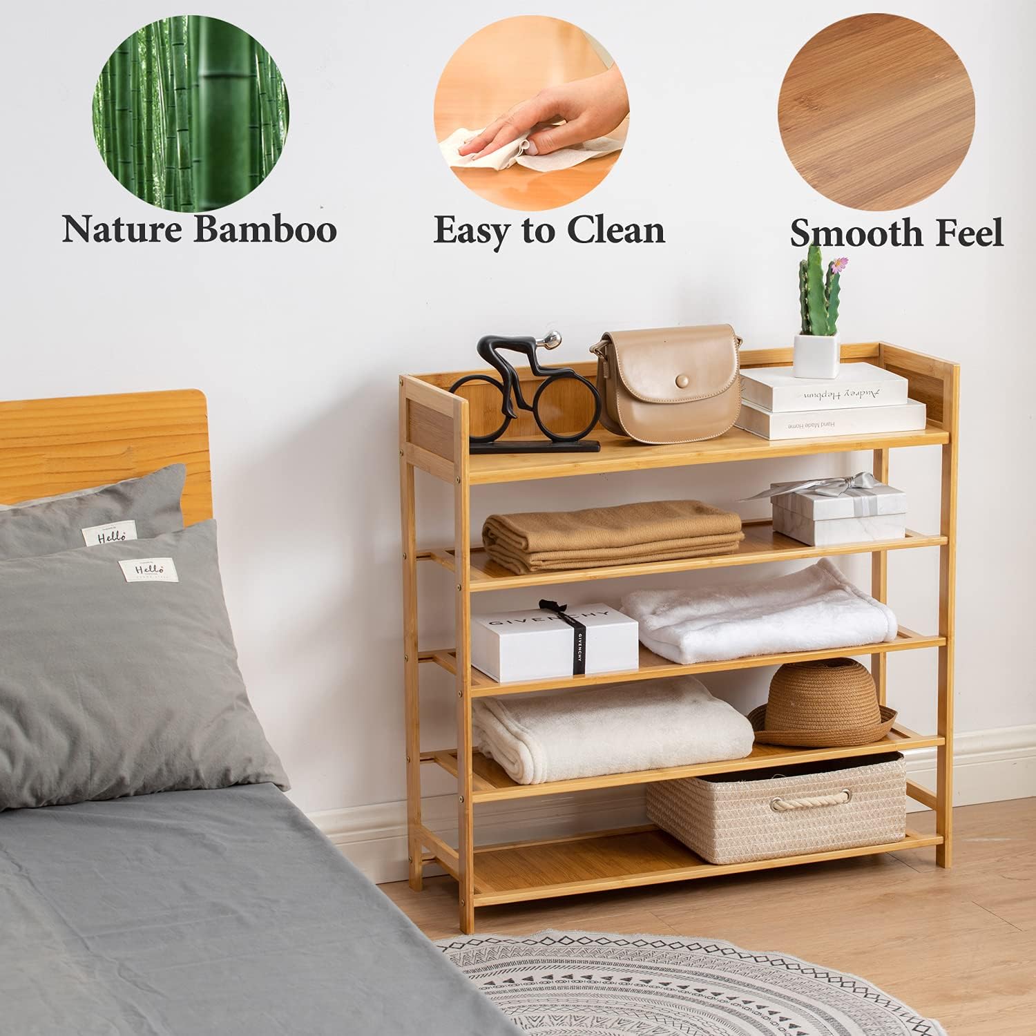 Latifolia Bamboo Shoe Rack 5-Tier Organizer