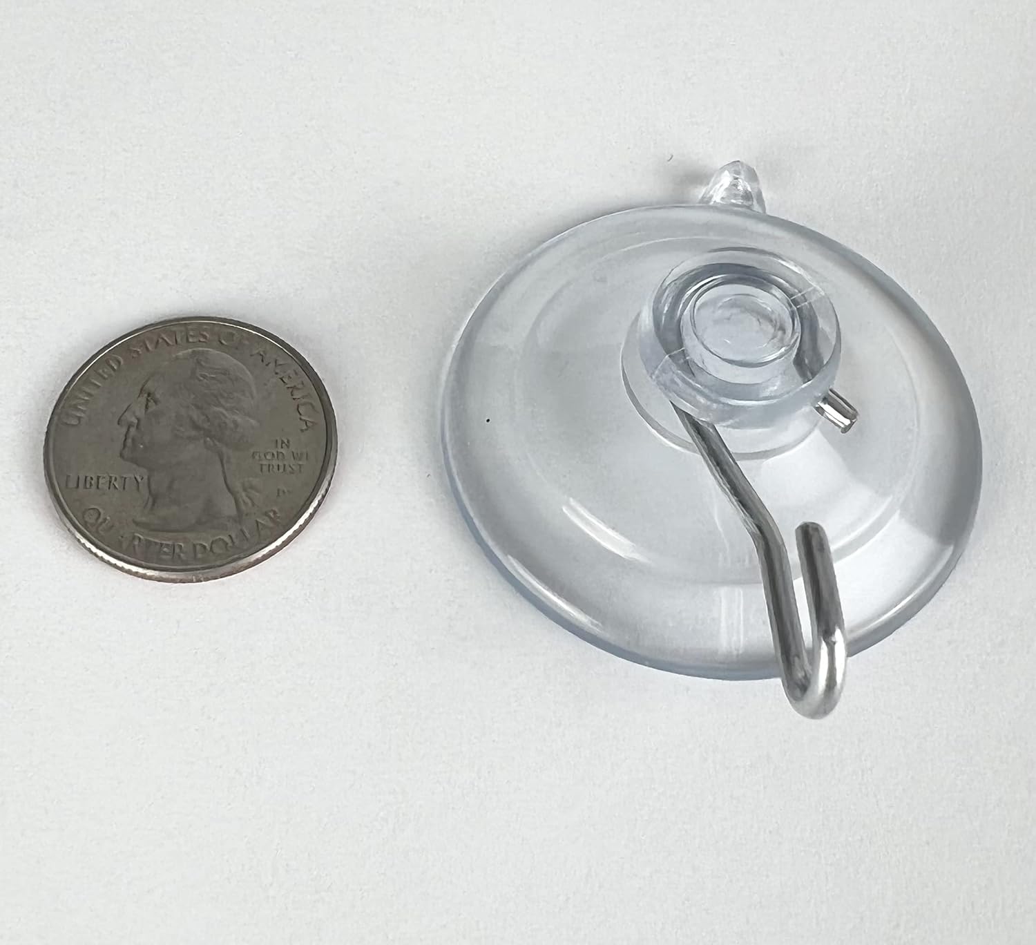 12 Pak Small Suction Cup Hooks 4 Inch Holds 1 Pound Made in USA