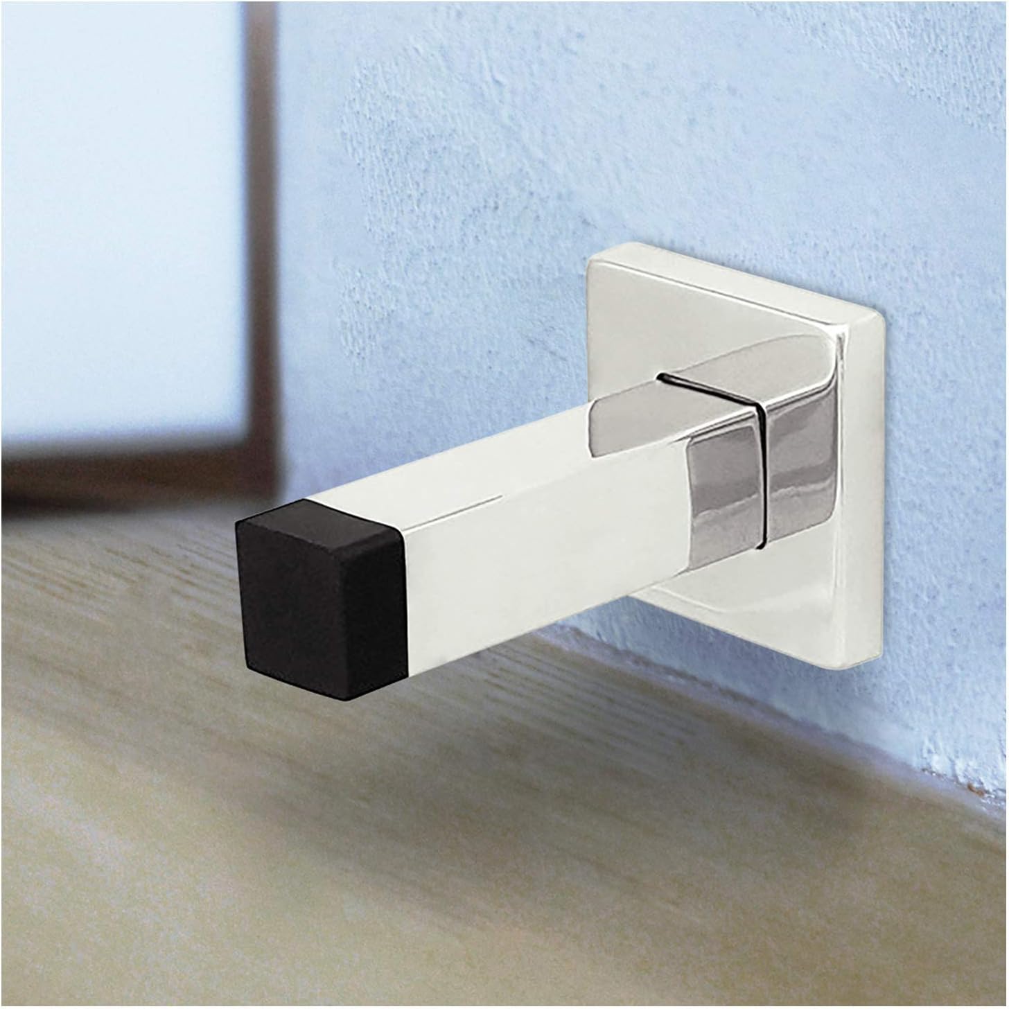 Nuk3y Modern Square Door Stop and Coat Hook 2 Pack