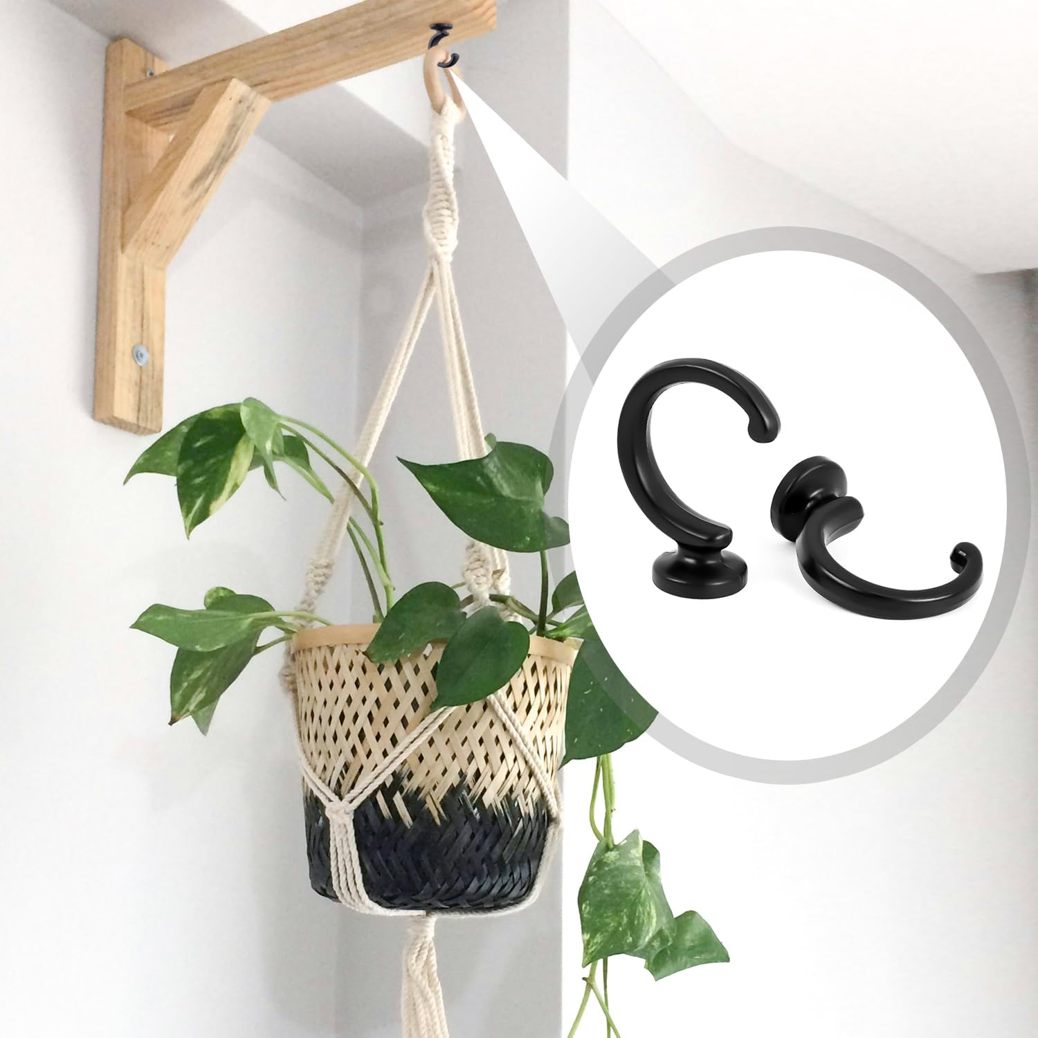 Yuntop 2PCS Ceiling Hooks for Hanging Plants and Decorations