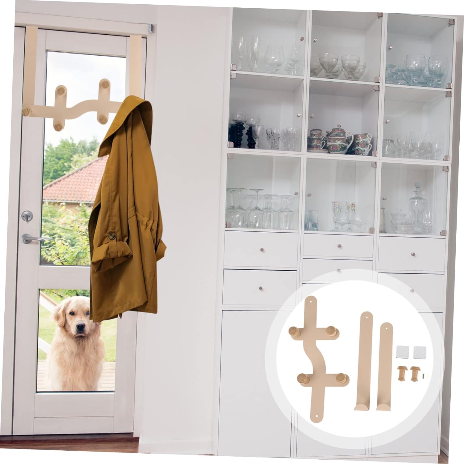 Wooden Door Hooks for Hanging Storage and Organization