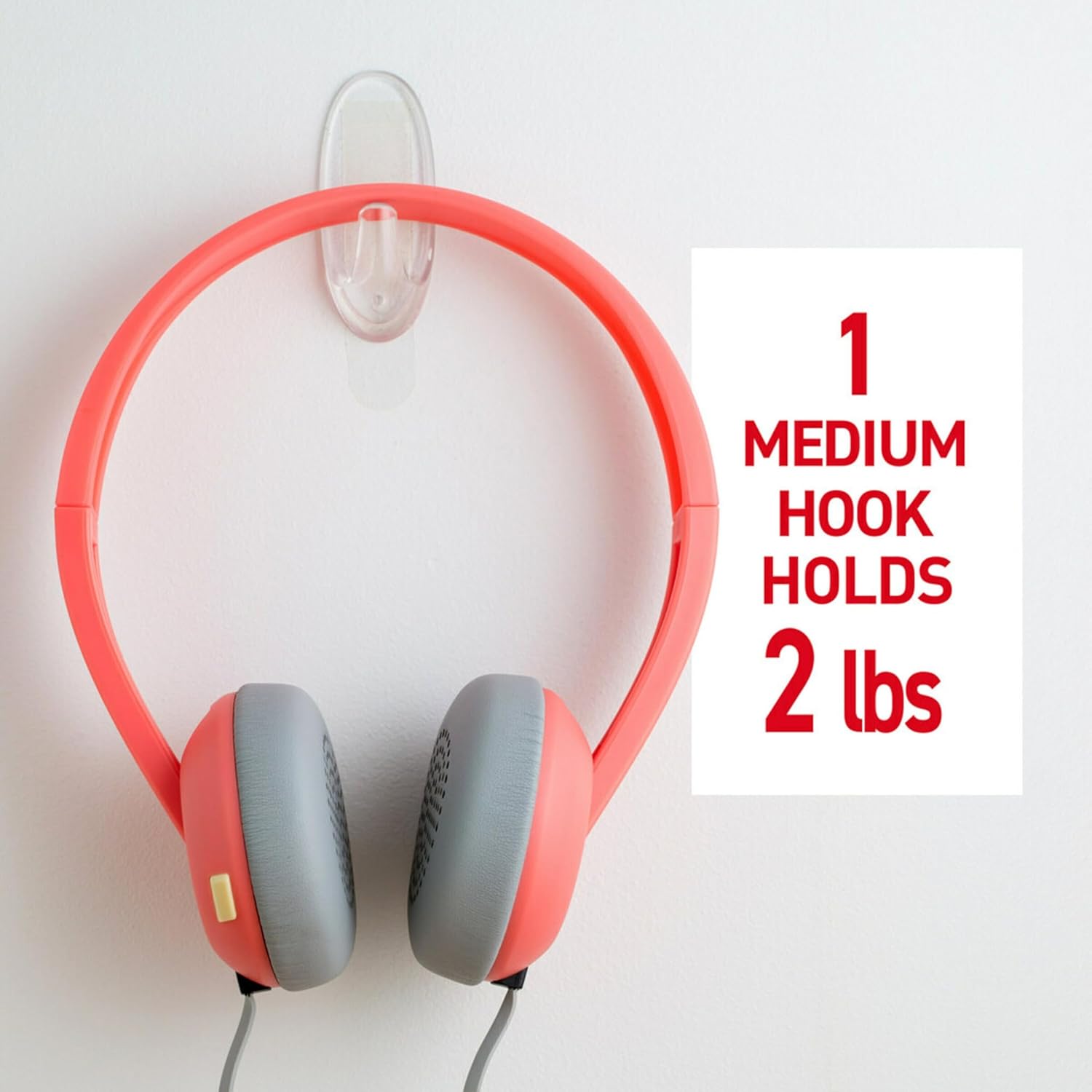 3M Command Medium Clear Wall Hooks with Adhesive 7 Hooks and 12 Strips