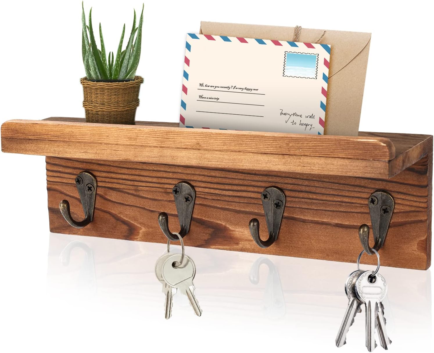 HRONRAD Rustic Key Holder for Wall