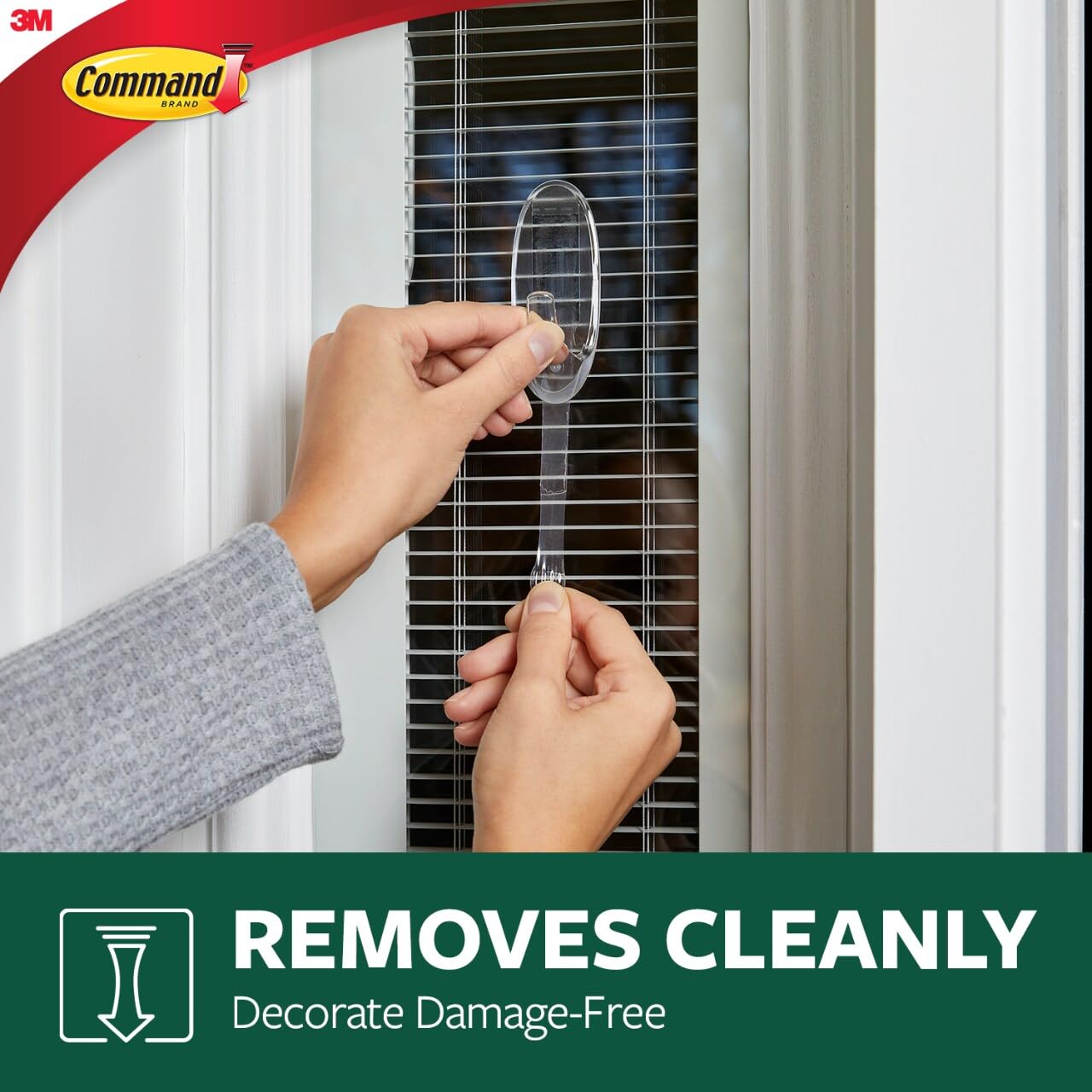 Command Outdoor Large Clear Wall Hooks 4 lb