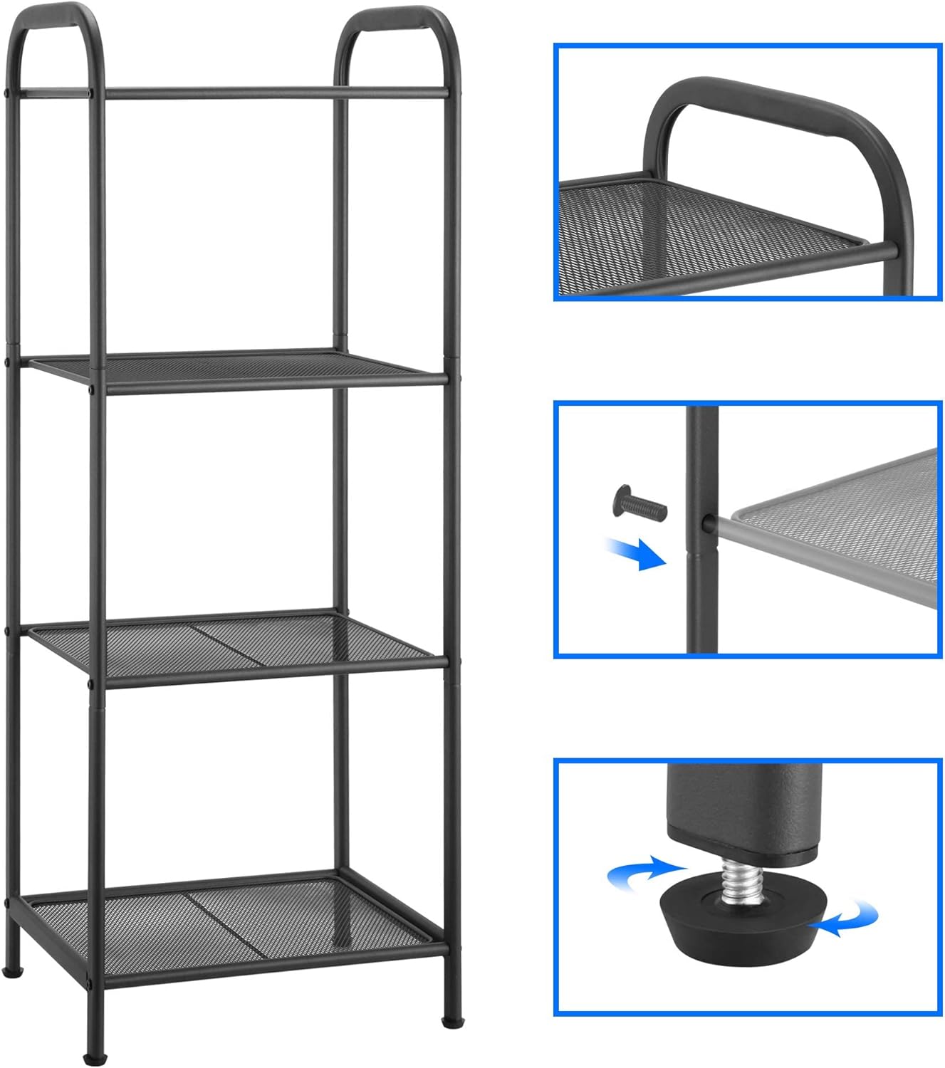 MAX Houser 4 Tier Extendable Storage Rack