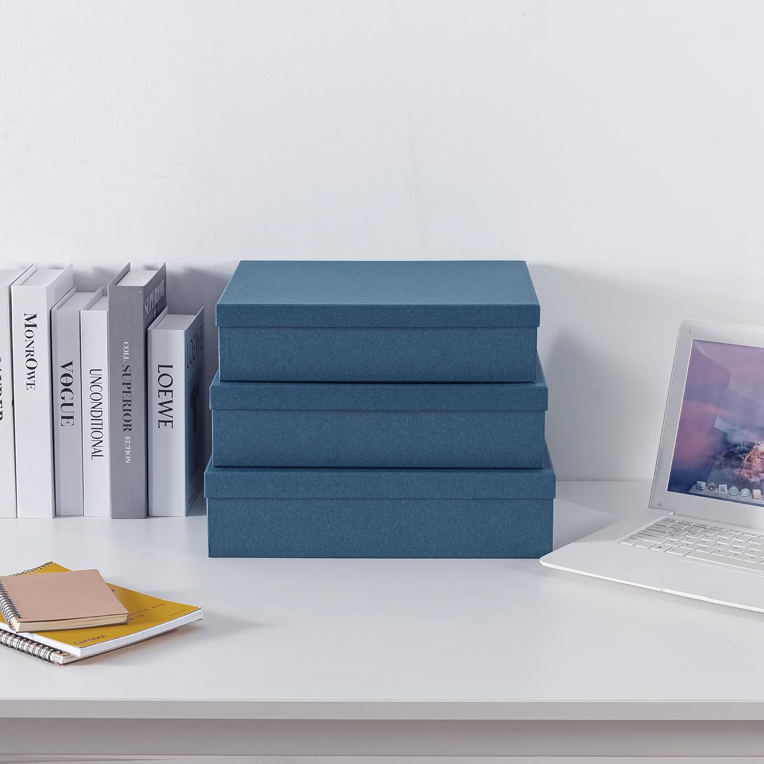 Soul Lane Decorative Storage Boxes Set Navy Blue