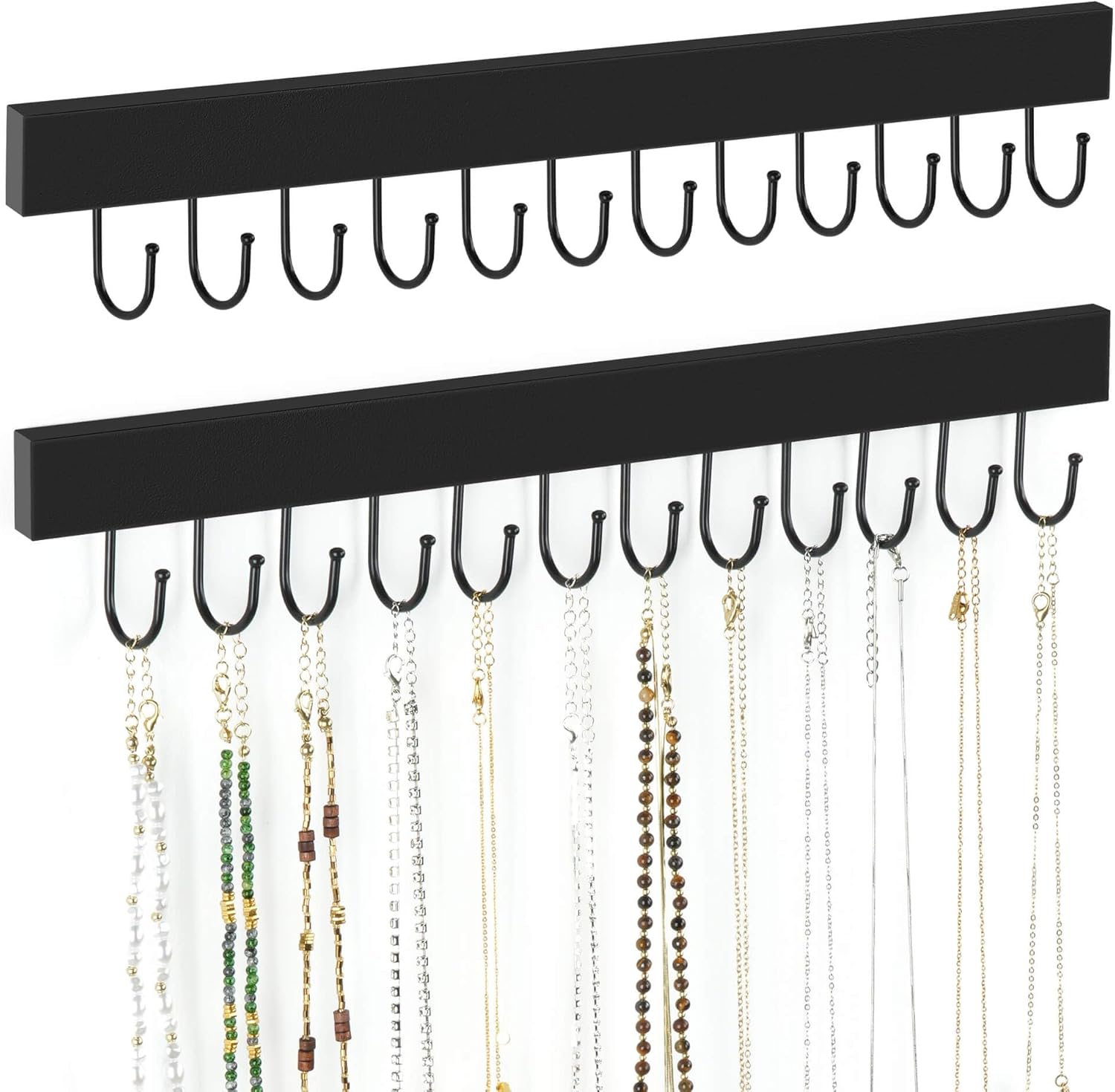 ZEDODIER 2 Pack Wall-Mount Jewelry Organizer Set