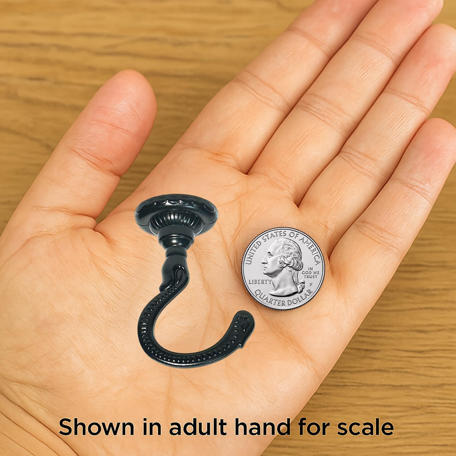 Evsteluo Large Swag Ceiling Hooks 2 Sets Black