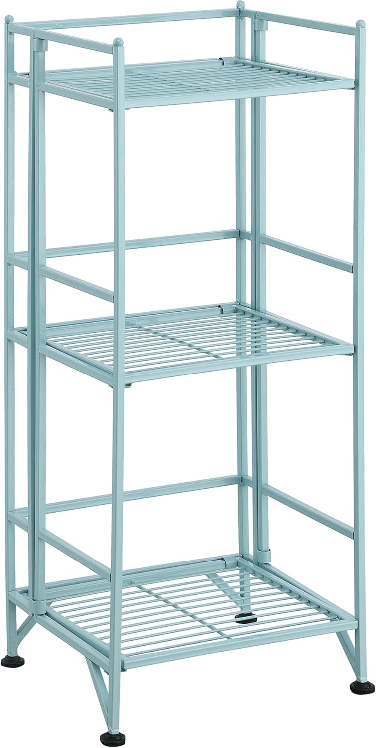 Convenience Concepts Xtra Storage Shelves - 3-Tier Folding Metal Shelves for Modern Home Use