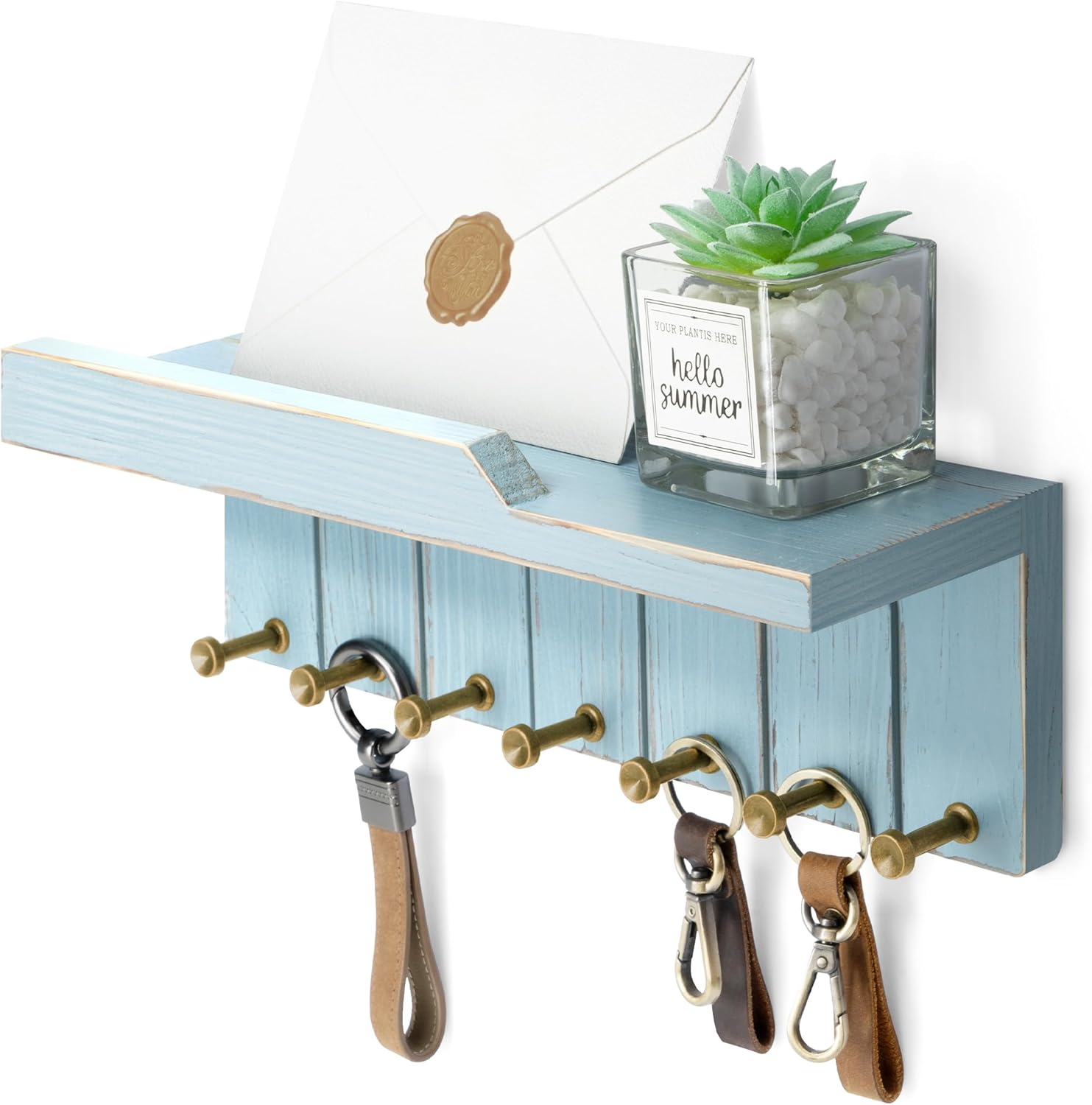 Rebee Vision Key Holder Wall Mount with Floating Shelf