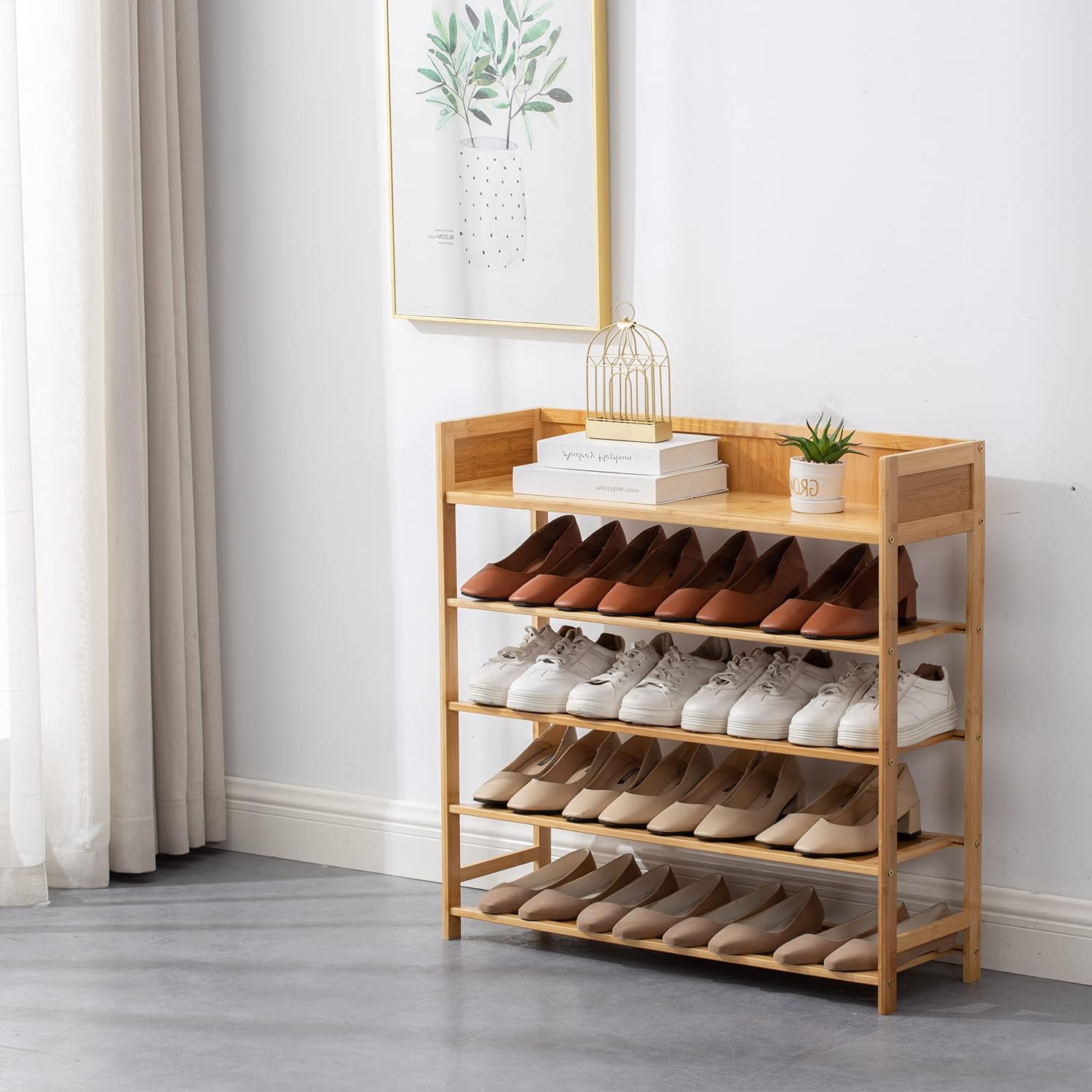 Latifolia Bamboo Shoe Rack 5-Tier Organizer