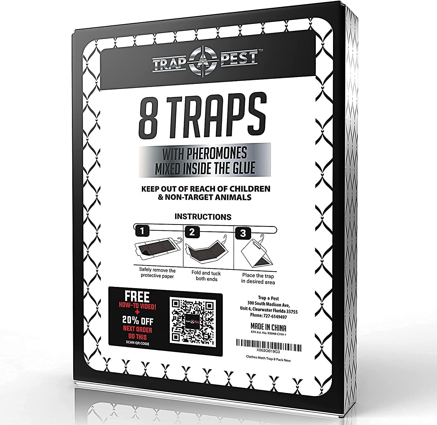 Clothing Moth Traps 8 Pack Pheromone Non-Toxic Sticky Trap for Closets