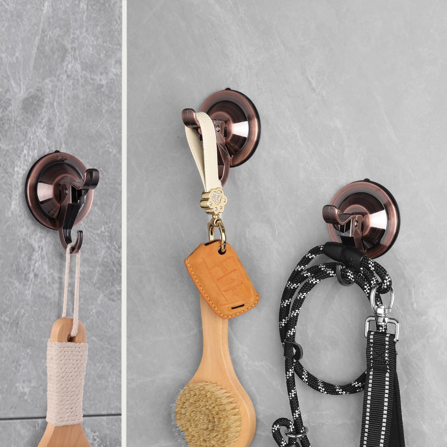 Antimbee Suction Cup Hooks 5 Pack Red Copper