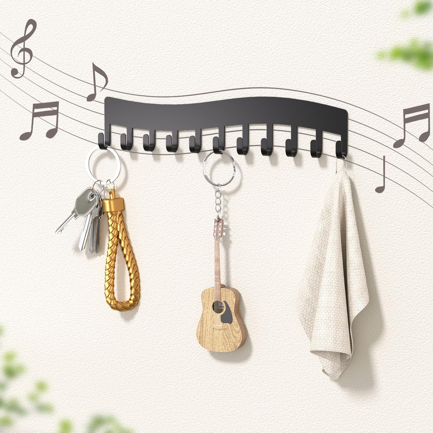 Wall Necklace Organizer Holder Black Jewelry Display Hanger