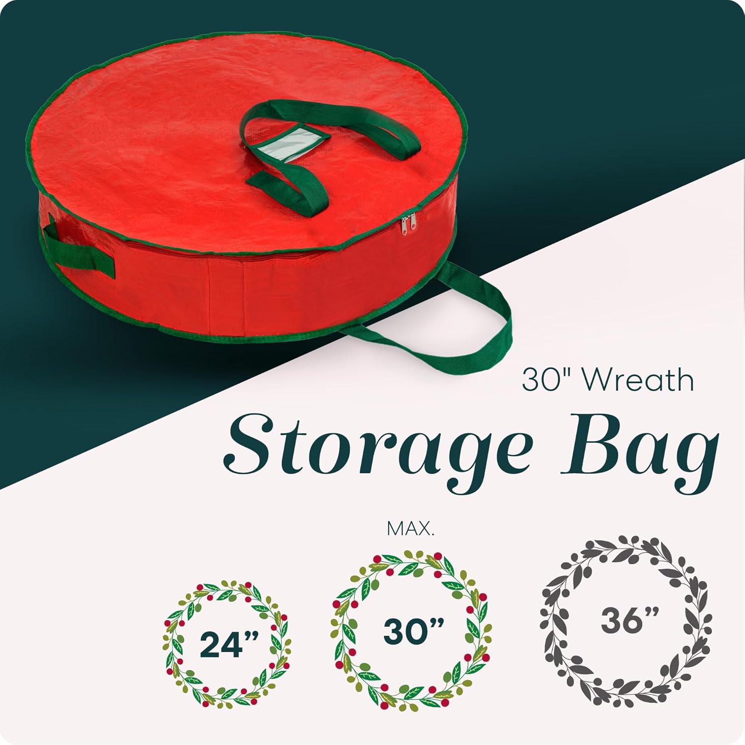Handy Laundry Christmas Wreath Storage Bag 2-Pack