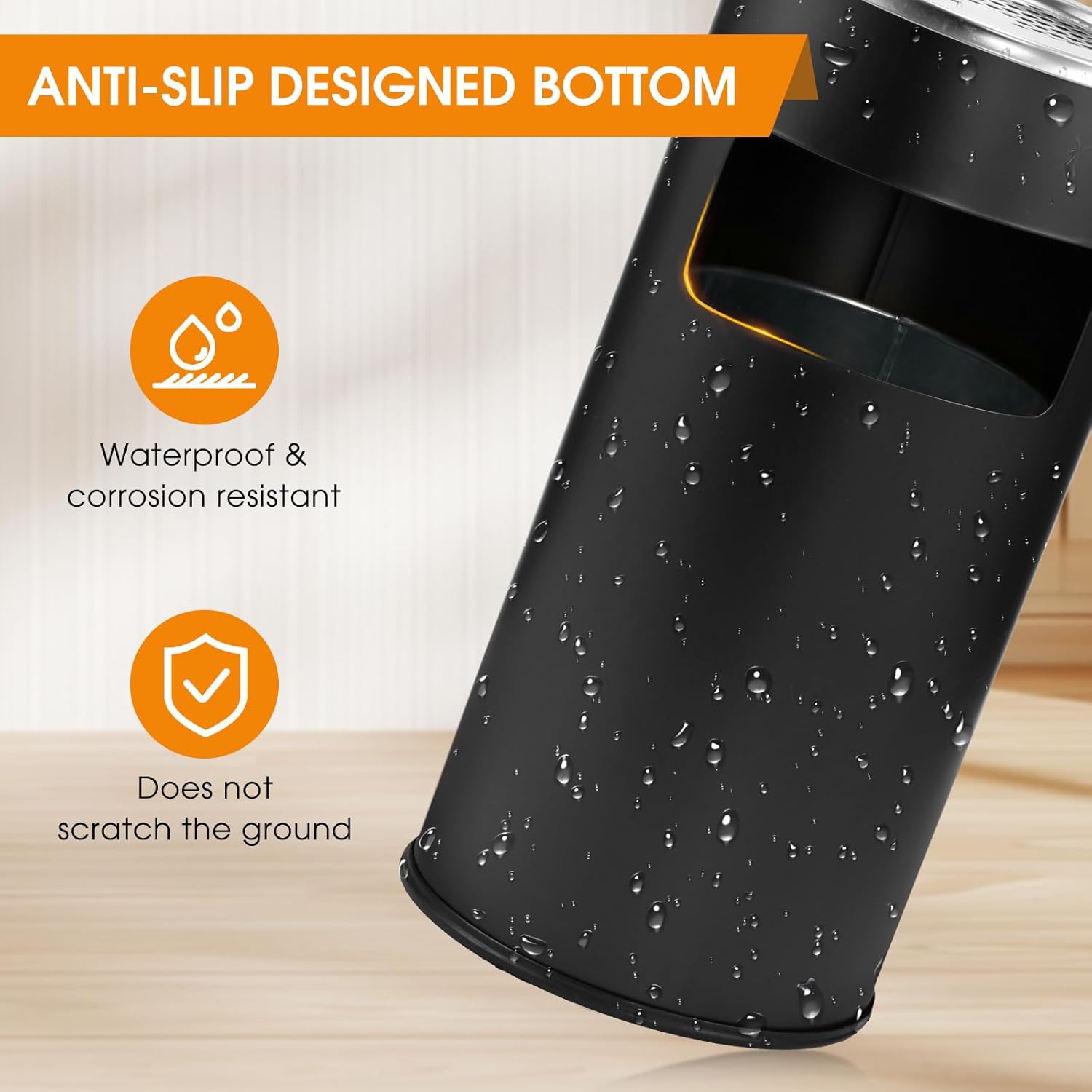 Hiteemer Outdoor Trash Can with Lid 118 x 24 Inch