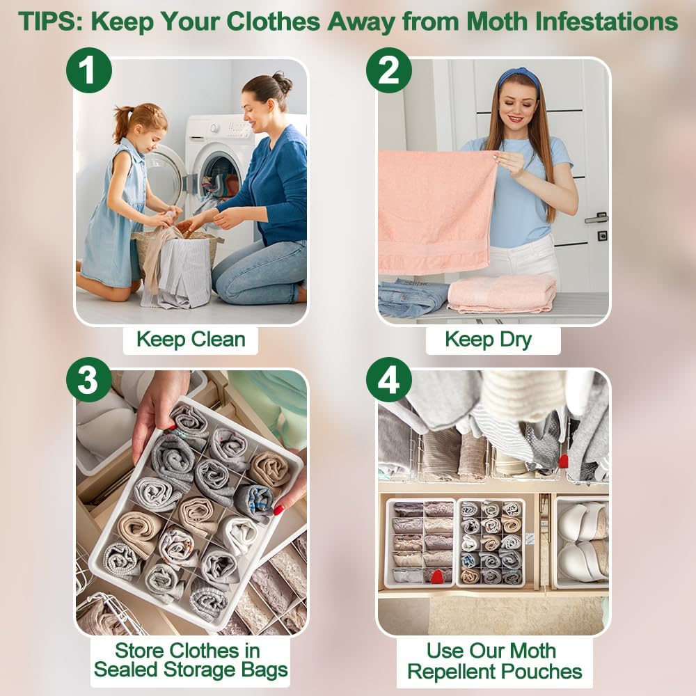 10 Pack Natural Moth Repellent Pouches