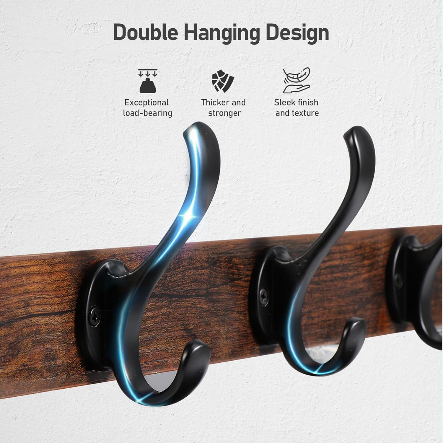 Tatub 29 Inch Rustic Black Coat Rack Wall Mount with Shelf