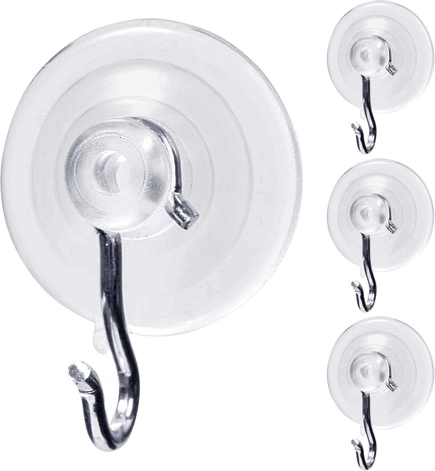 Holiday Joy Suction Cup Hooks 4 Pack Heavy Duty Wall Mount