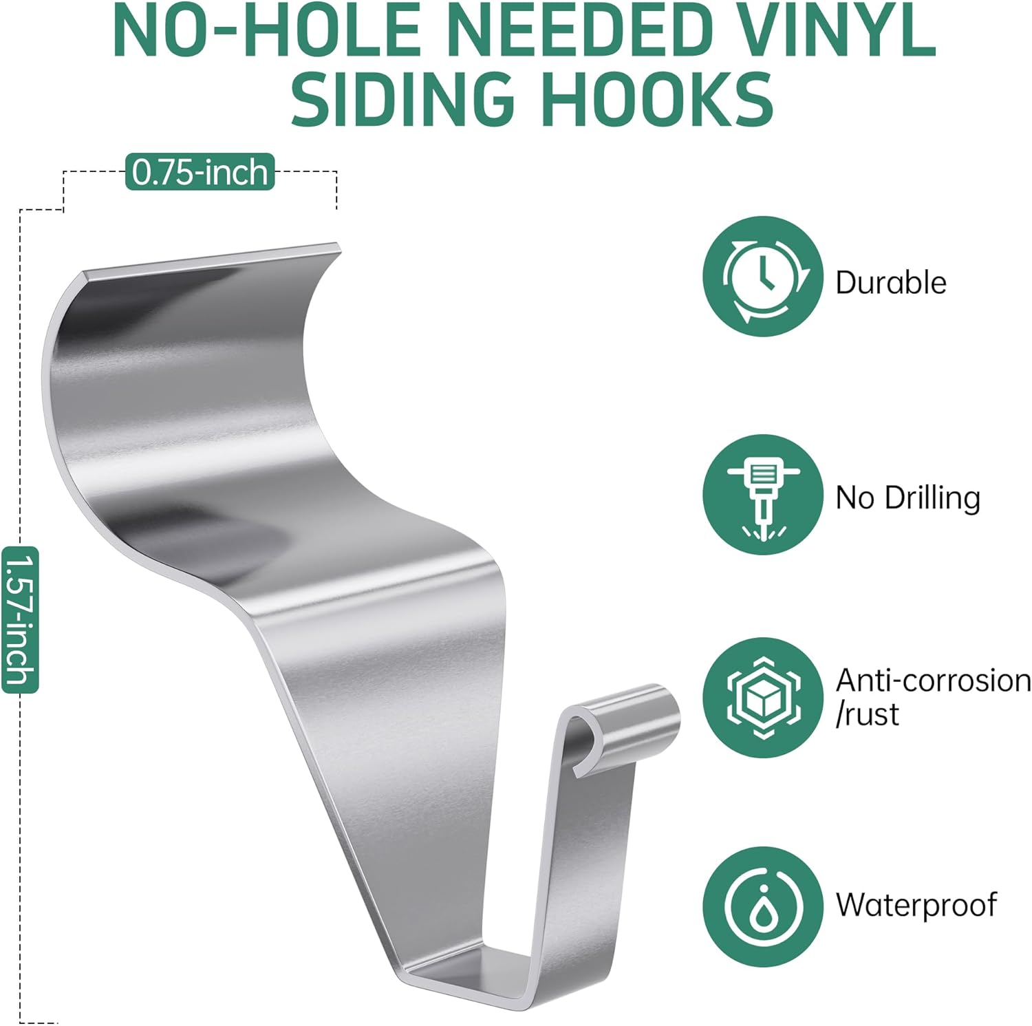 Vinyl Siding Hooks 30 Pack Heavy Duty No Drill Hangers