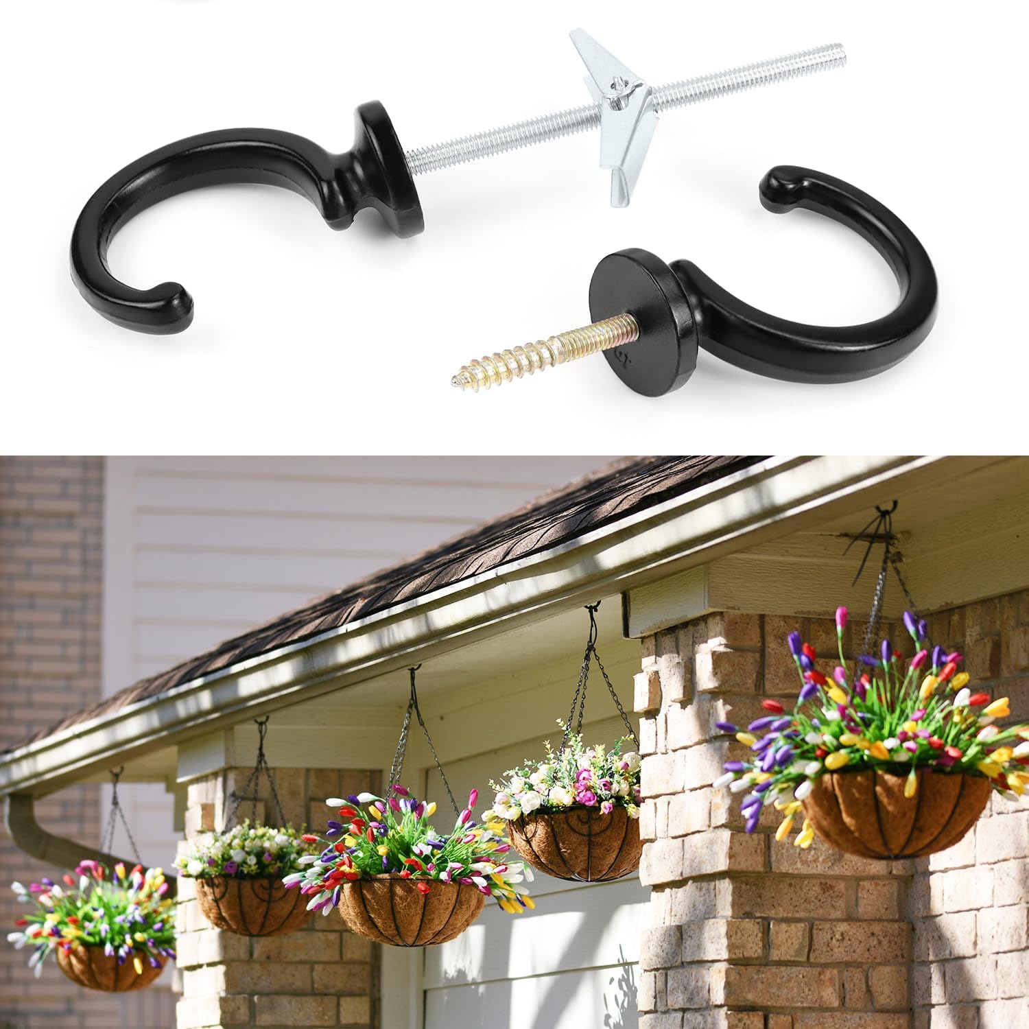 Yuntop 2PCS Ceiling Hooks for Hanging Plants and Decorations