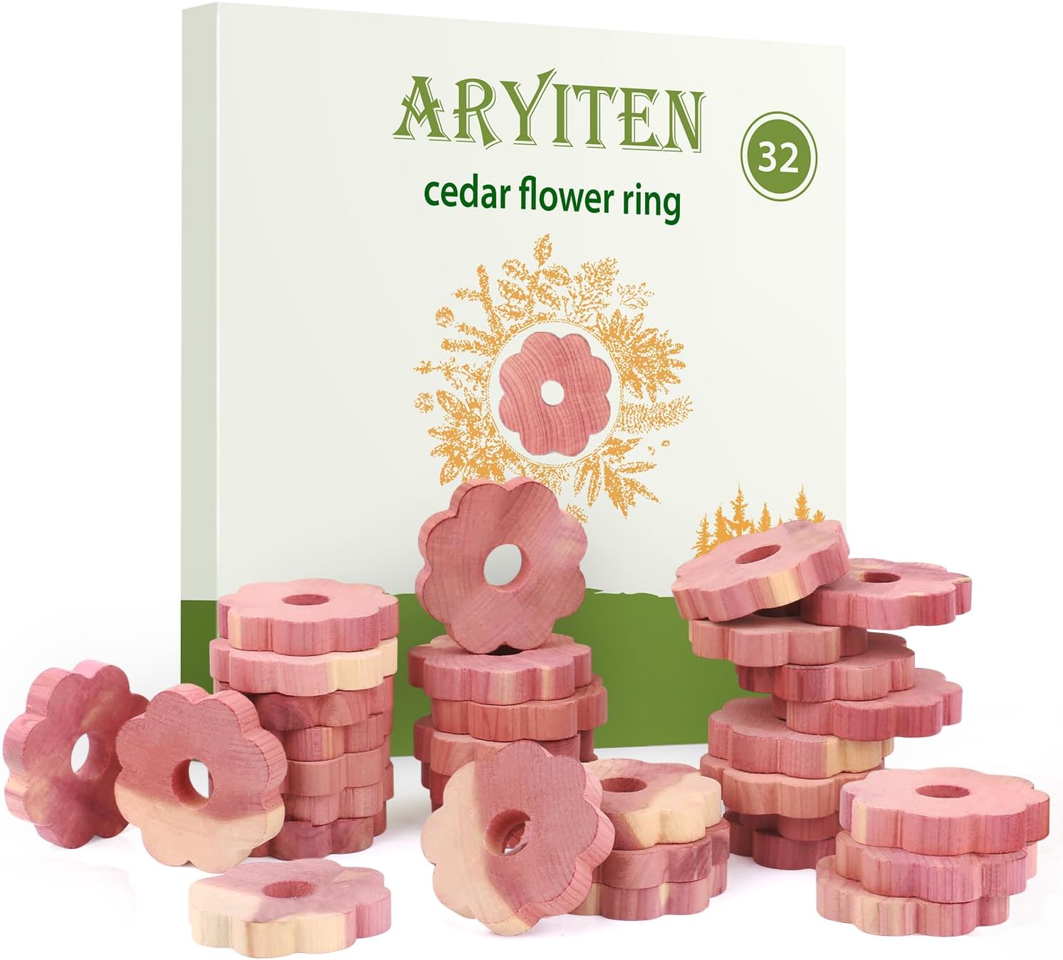 Aryiten Cedar Blocks 32 Pack for Moth Protection