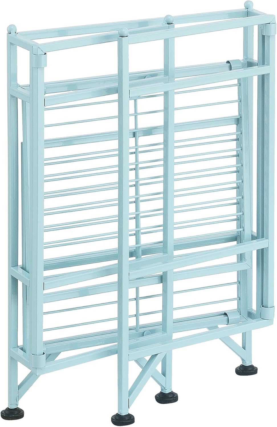 Convenience Concepts Xtra Storage Shelves - 2 Tier Folding Metal Organizer for Home Use