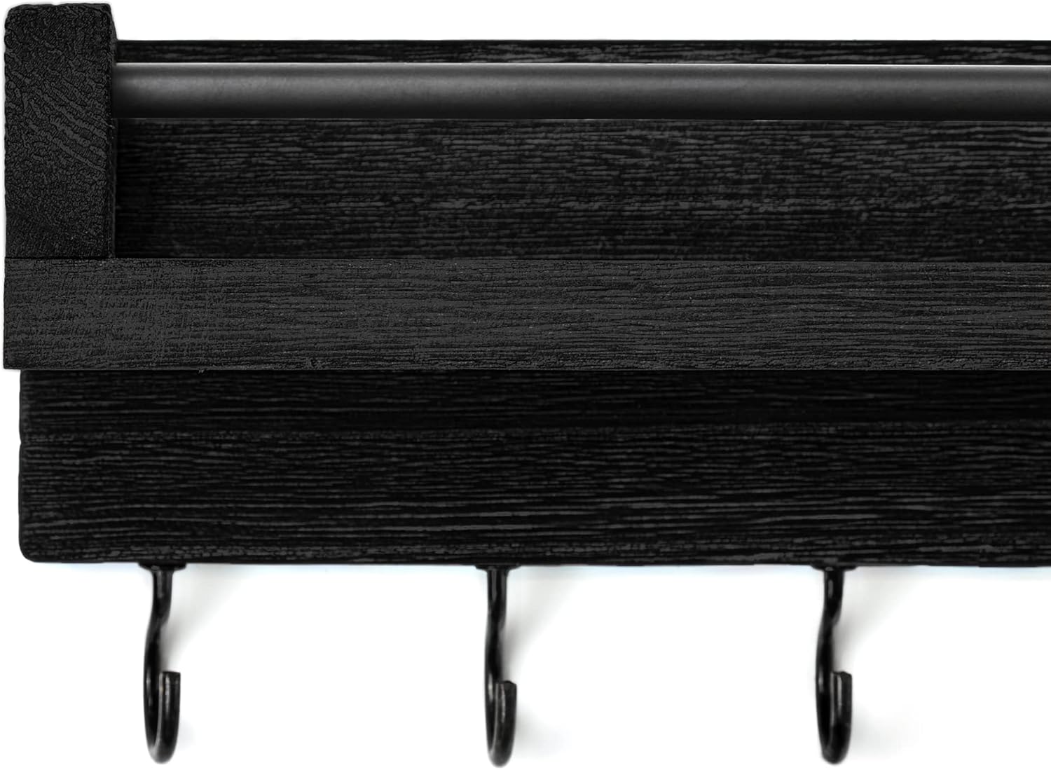 Mkono Key Holder Wall Mounted 95 Inch Rustic Shelf
