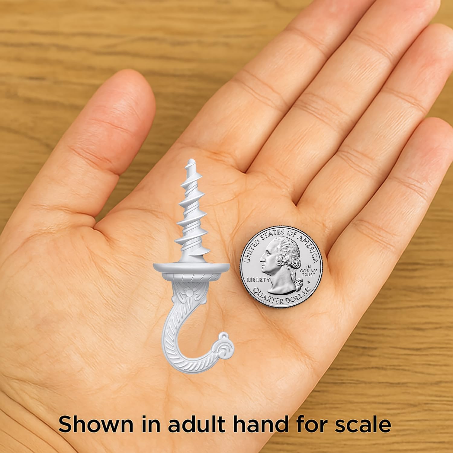 4 Pieces Heavy Duty Swag Ceiling Hooks for Hanging Plants and Decorations White