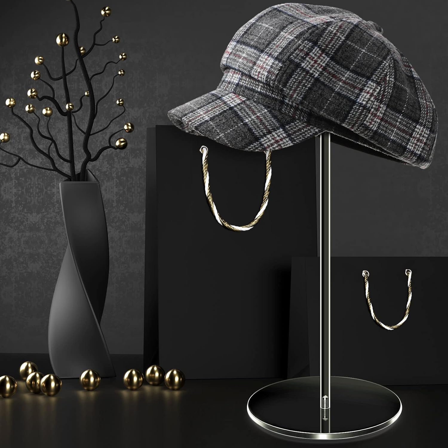 Chunful 4 Set Acrylic Hat Stand Display Rack
