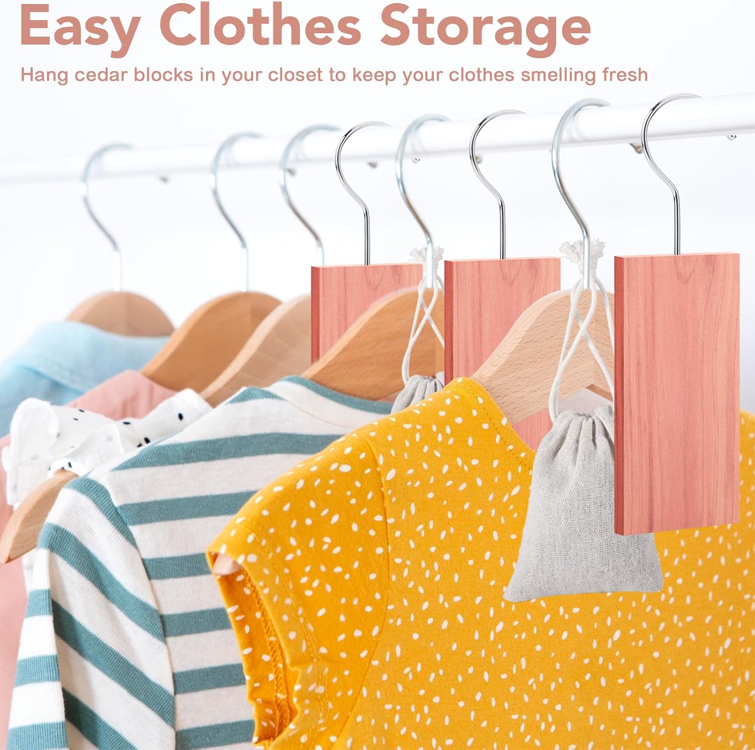 Needbrock 40 Pack Cedar Blocks for Clothes Storage