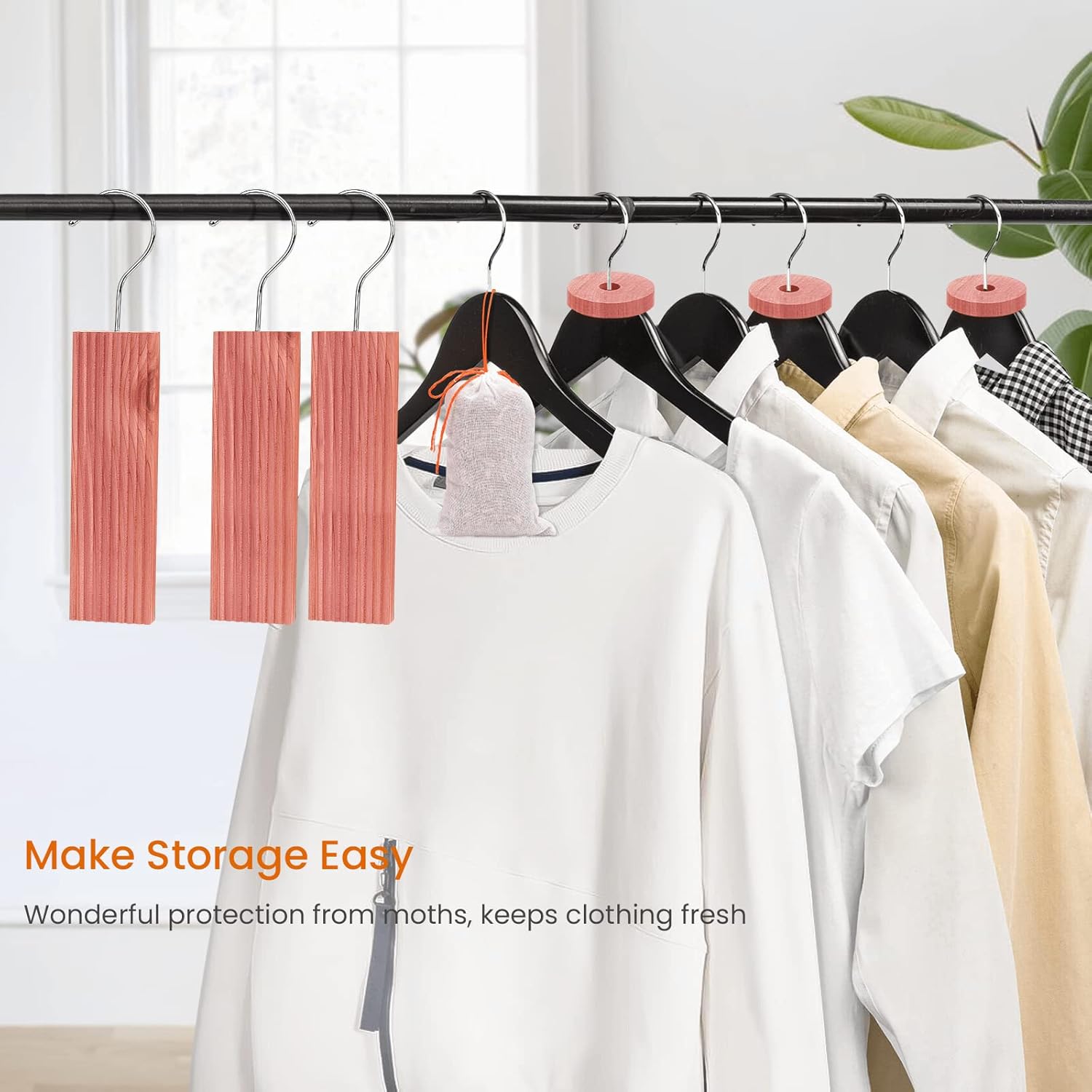 Homode Cedar Blocks for Clothes Storage Set of 60