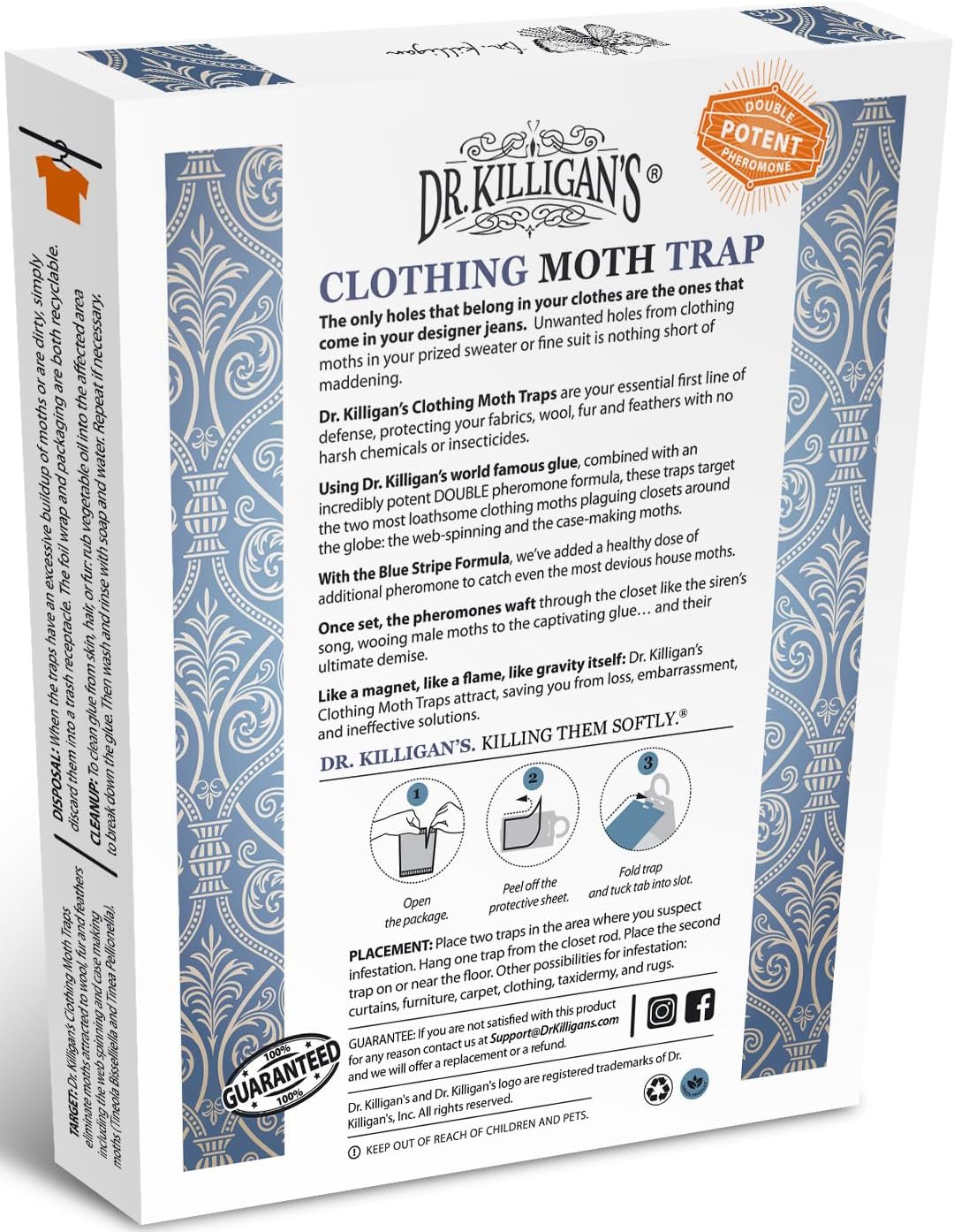Dr Killigans Premium Double Potent Moth Traps with Pheromones 6 Pack
