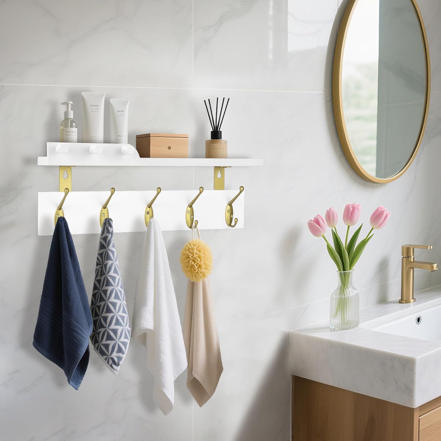 Lampaggio Wall Mounted Coat Rack with Shelf