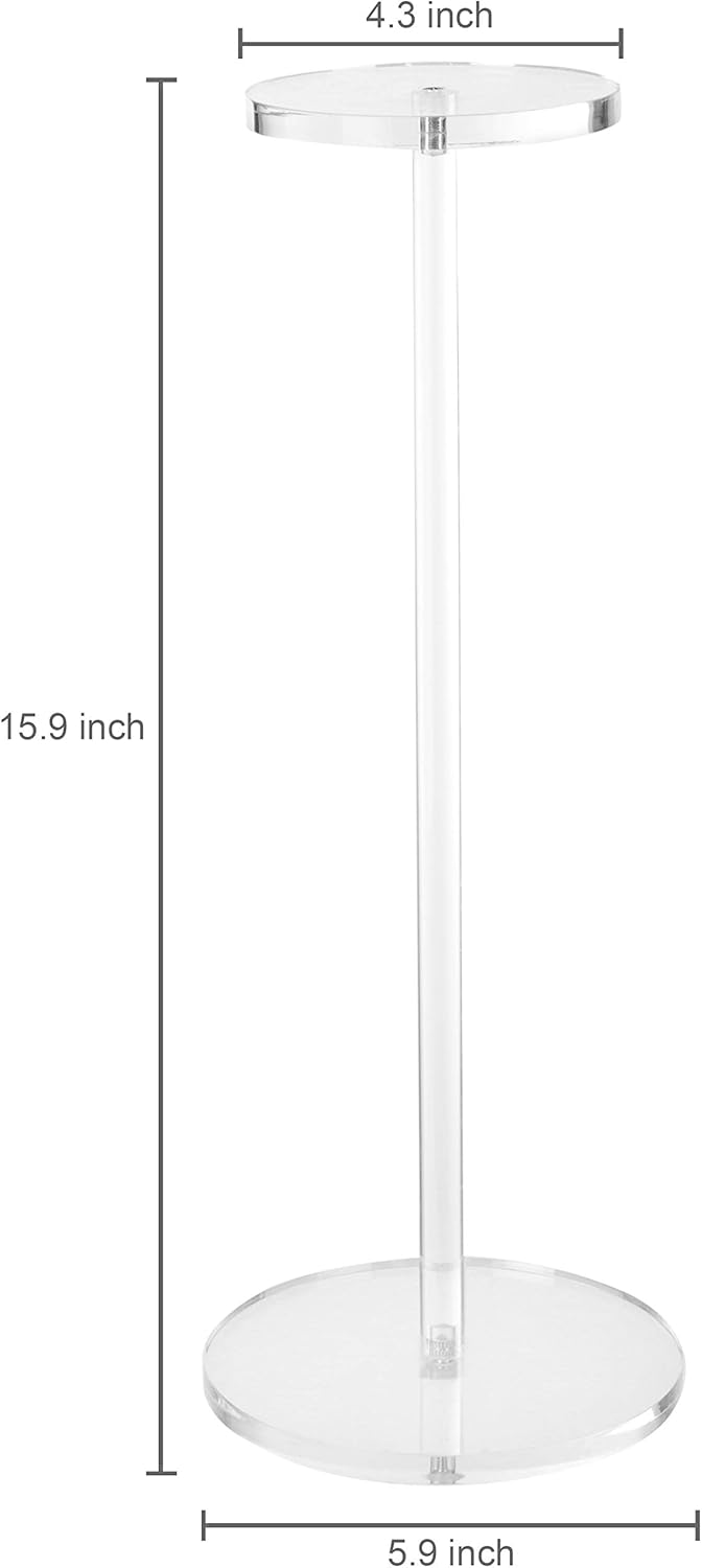 MyGift 16 Inch Clear Acrylic Hat Rack Stand