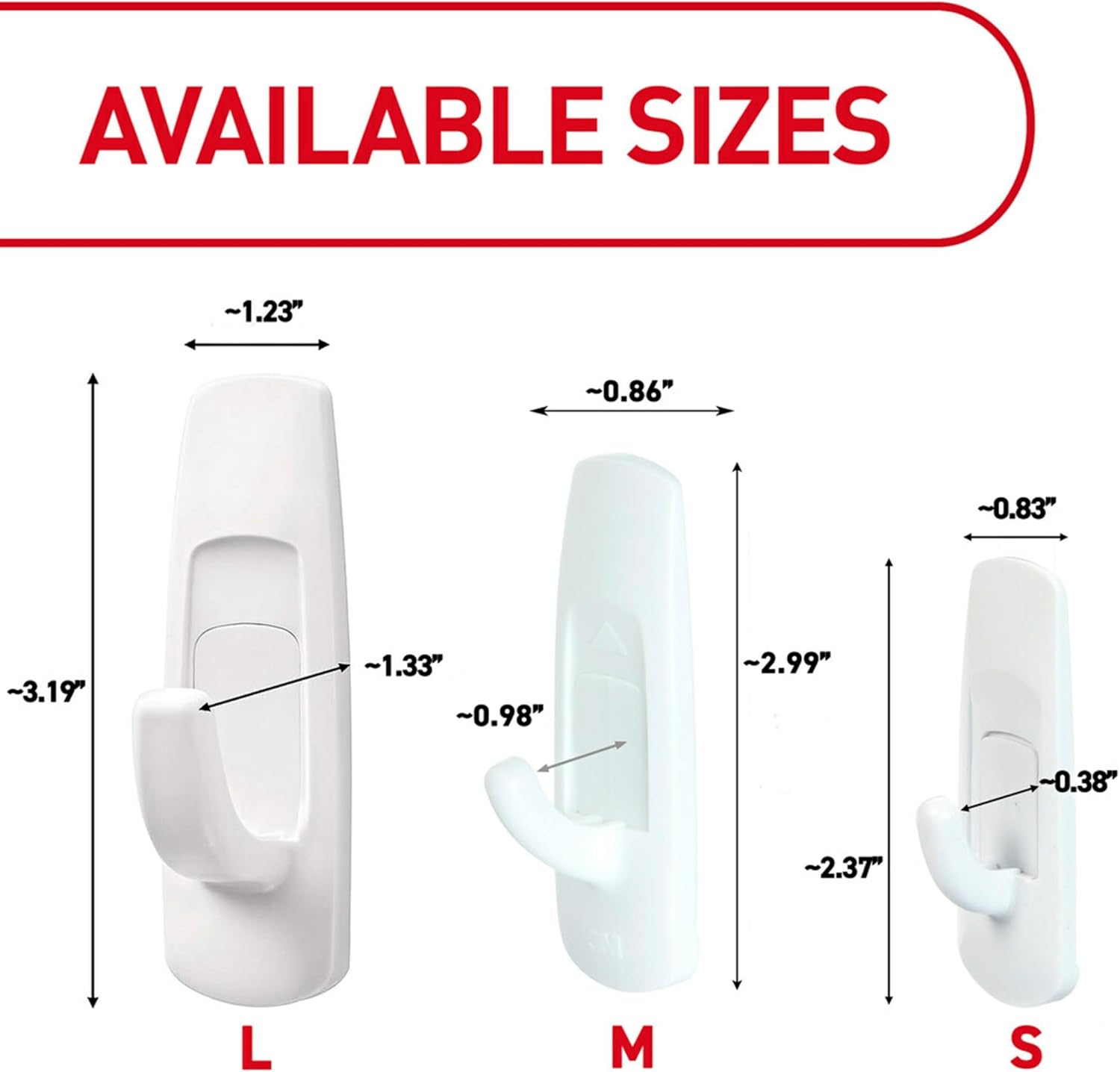 Command 5 lb Large Utility Hooks with 12 Strips