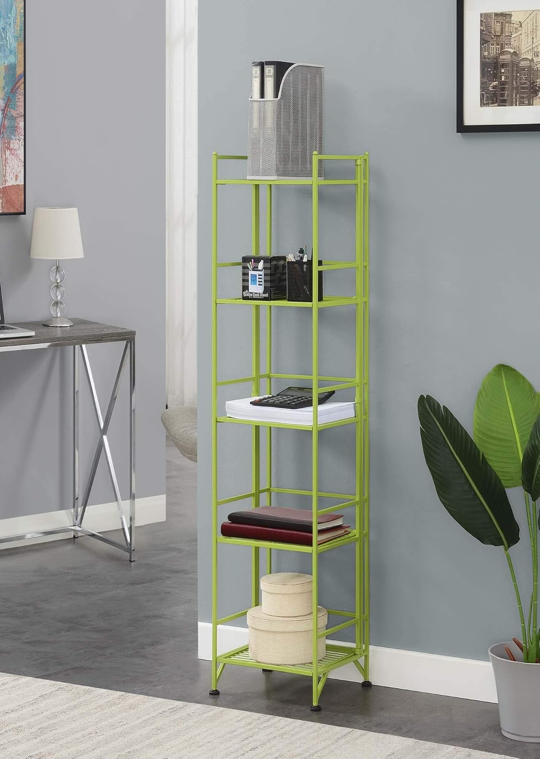 Convenience Concepts Xtra Storage Shelves 5-Tier Folding Metal